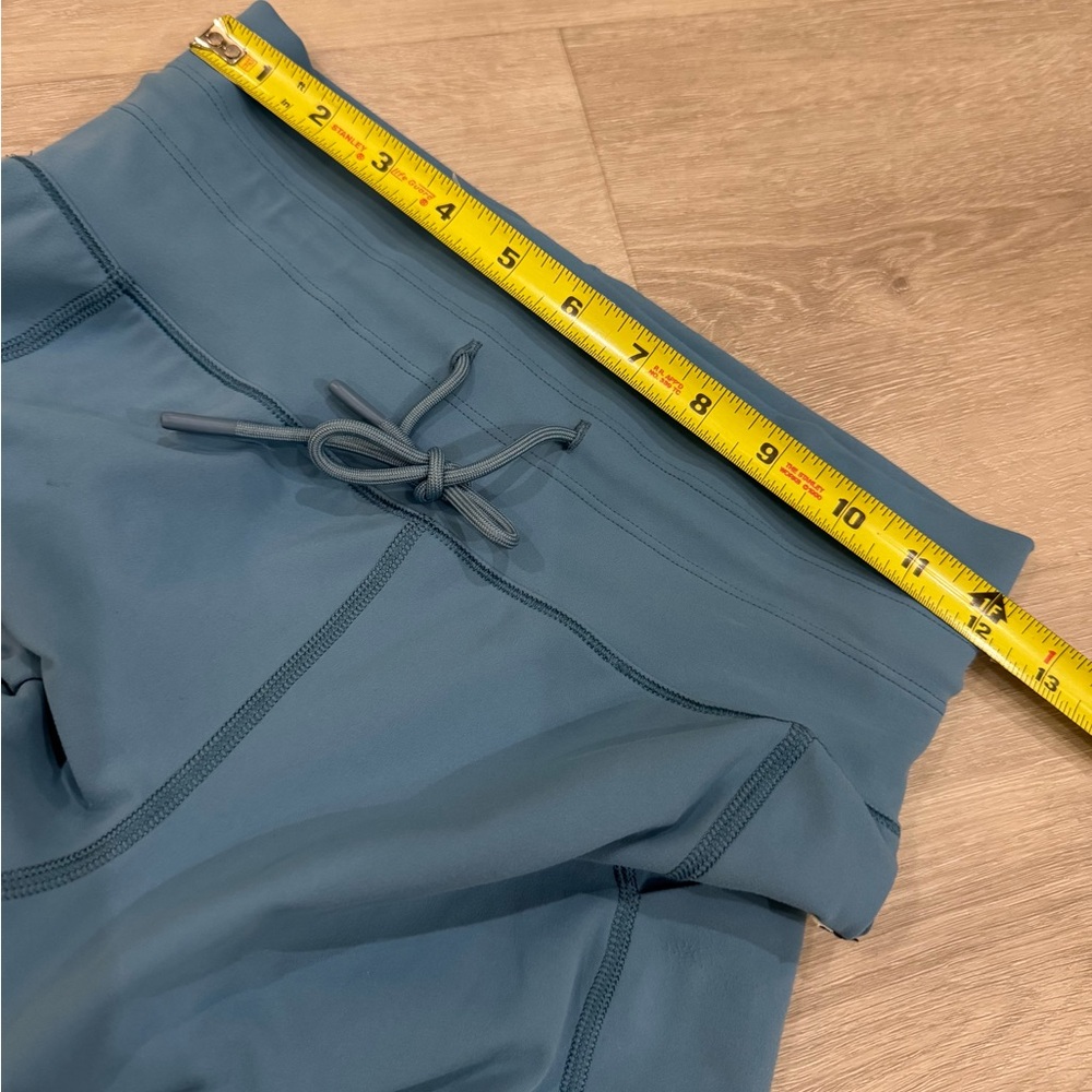 VUORI Daily Pocket Leggings Blue 7/8 Cuffed Ankle Drawstring Waist - S - Picture 3 of 7